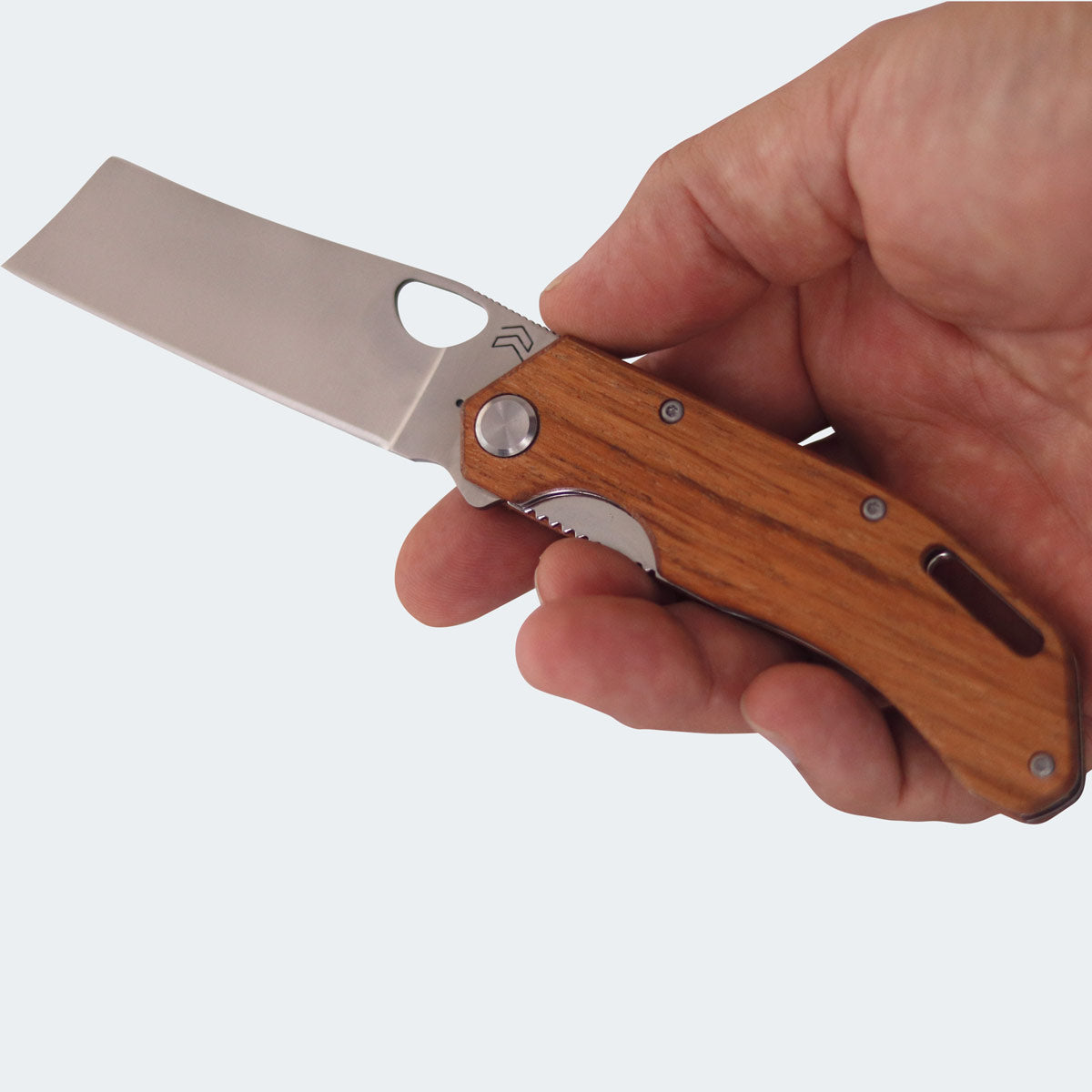 Canivete Cimo Brown Horse Cleaver Inox Cabo Madeira Bh85c
