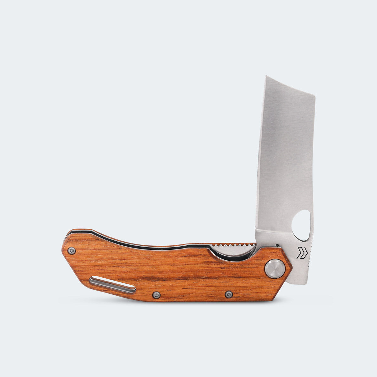Canivete Cimo Brown Horse Cleaver Inox Cabo Madeira Com Clip - BH85C