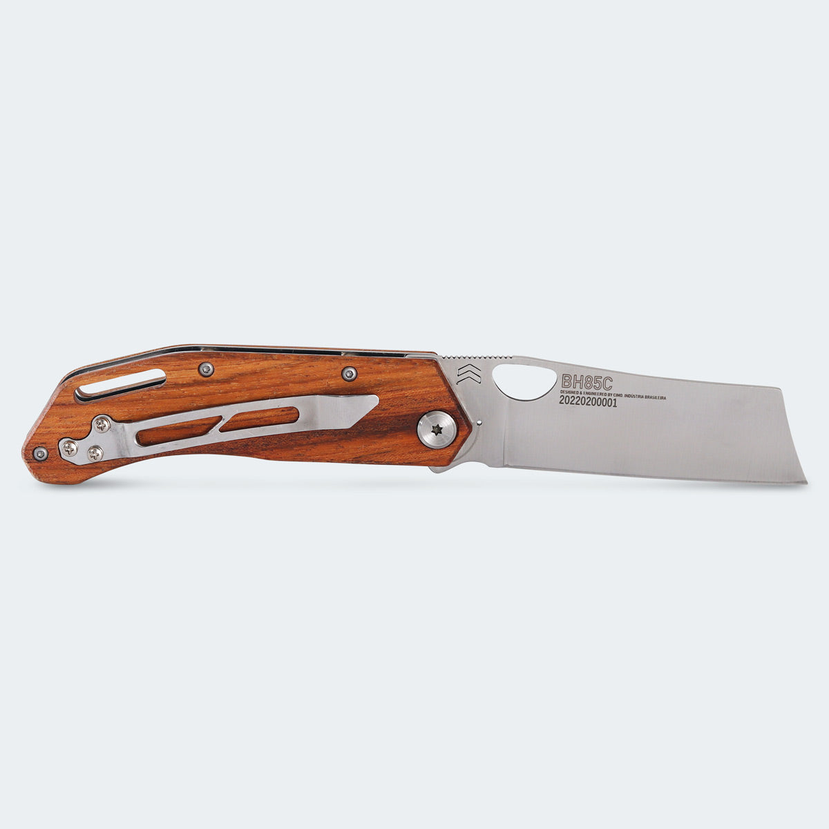 Canivete Cimo Brown Horse Cleaver Inox Cabo Madeira Bh85c