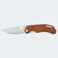 Canivete Cimo Brown Horse Inox Cabo Madeira Com Clip - BH85