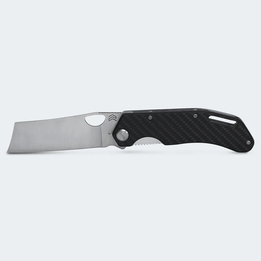 Canivete Cimo Eclipse Cleaver Inox Cabo Fibra de Carbono Com Clip - EC85C