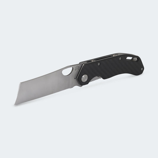 Canivete Cimo Eclipse Cleaver Inox Cabo Fibra de Carbono Com Clip - EC85C
