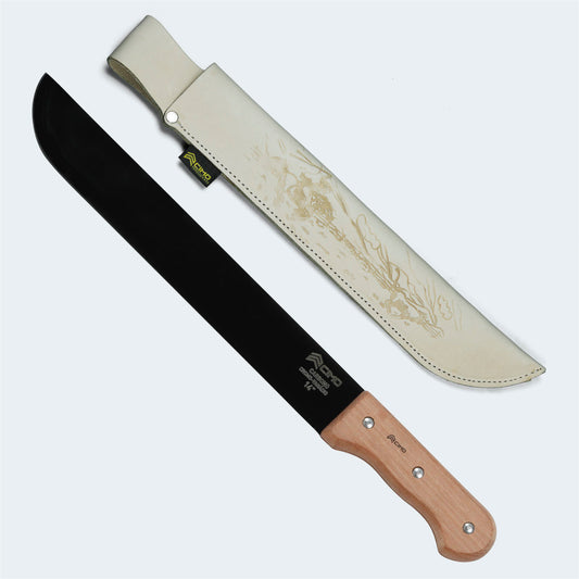 Facão Cimo 14” Carbono Cabo Madeira Com Bainha - 1030/14 MCC