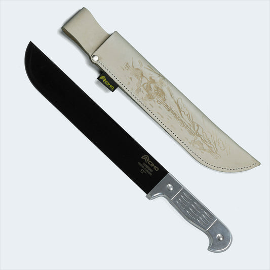 Facão Cimo 12” Carbono Cabo Alumínio Com Bainha - 1040/12 C/B