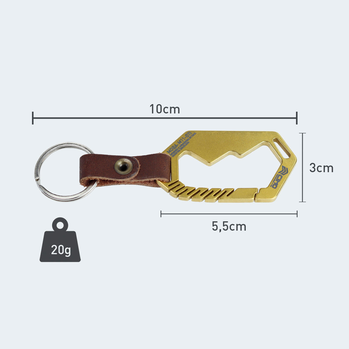Mosquetão Holder Cimo Moba 11 Gold Titanium