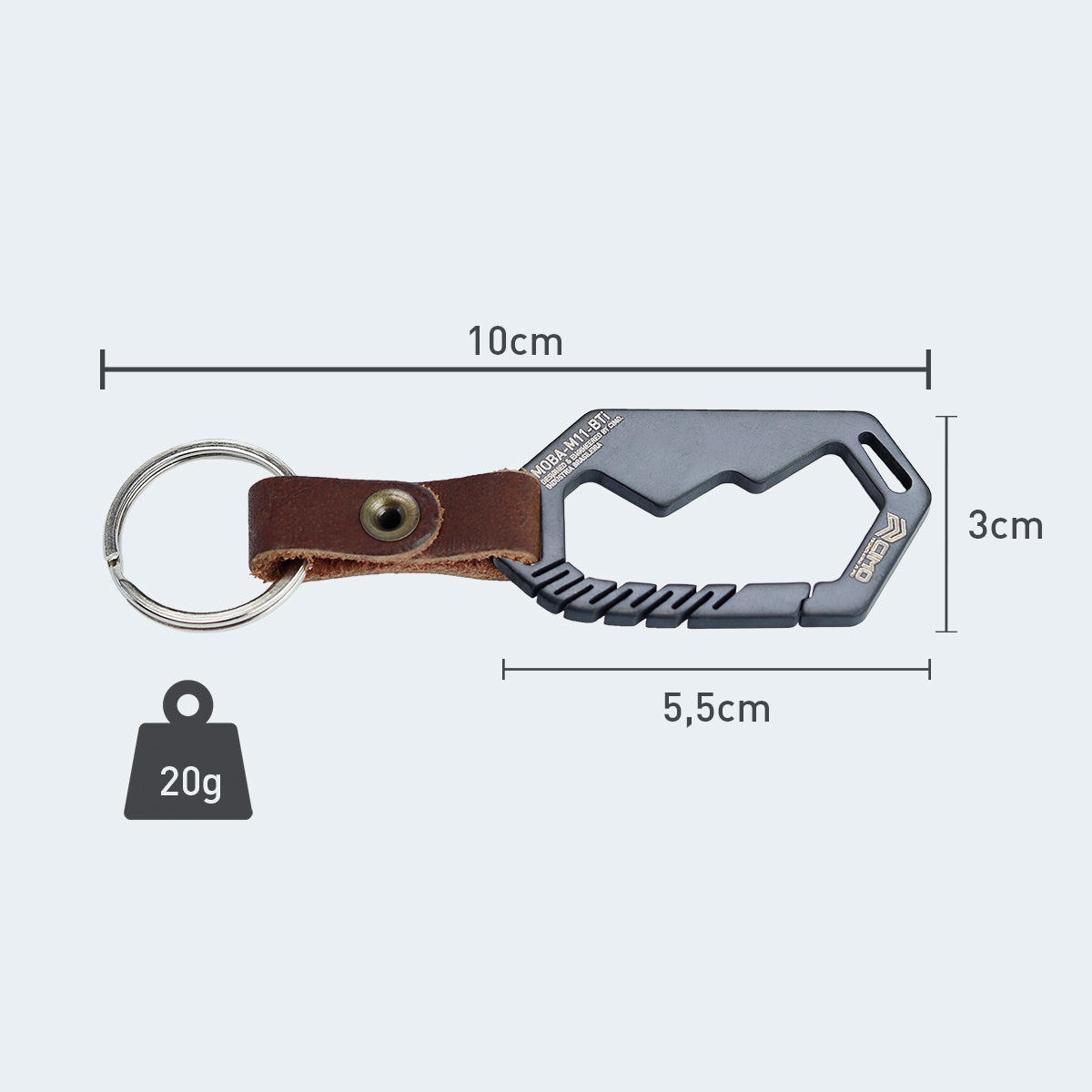 Mosquetão Holder Cimo Moba 11 Black Titanium