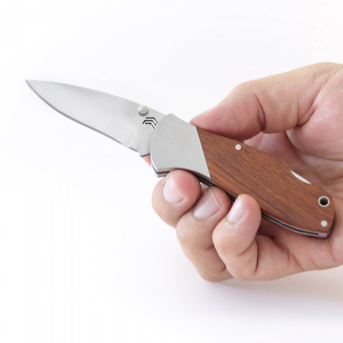 Canivete Cimo Dallas 70 Cabo Inox E Madeira Com Clip - DA70-MAD