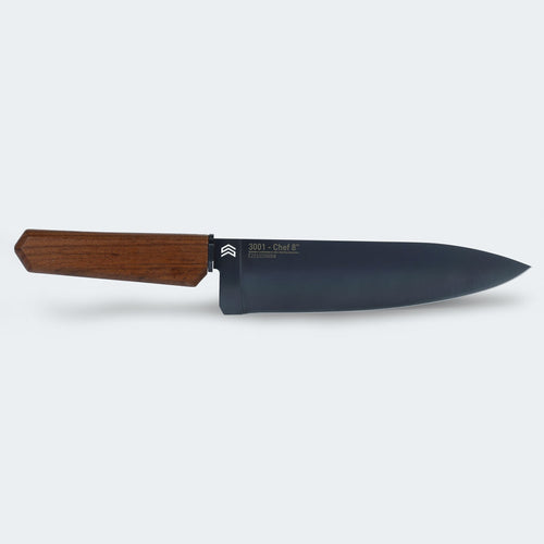 Faca Cimo Oiti Chef 8” Black Titanium Cabo Madeira Com Estojo – 3001/8-BTI E