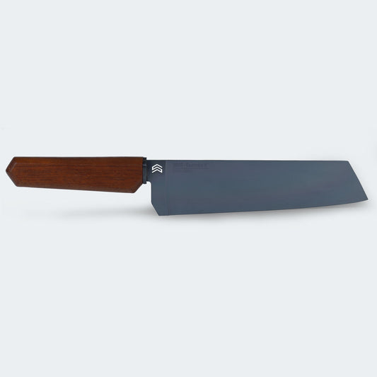 Faca Cimo Oiti Santoku 8” Black Titanium Cabo Madeira Com Estojo - 3003/8-BTI E