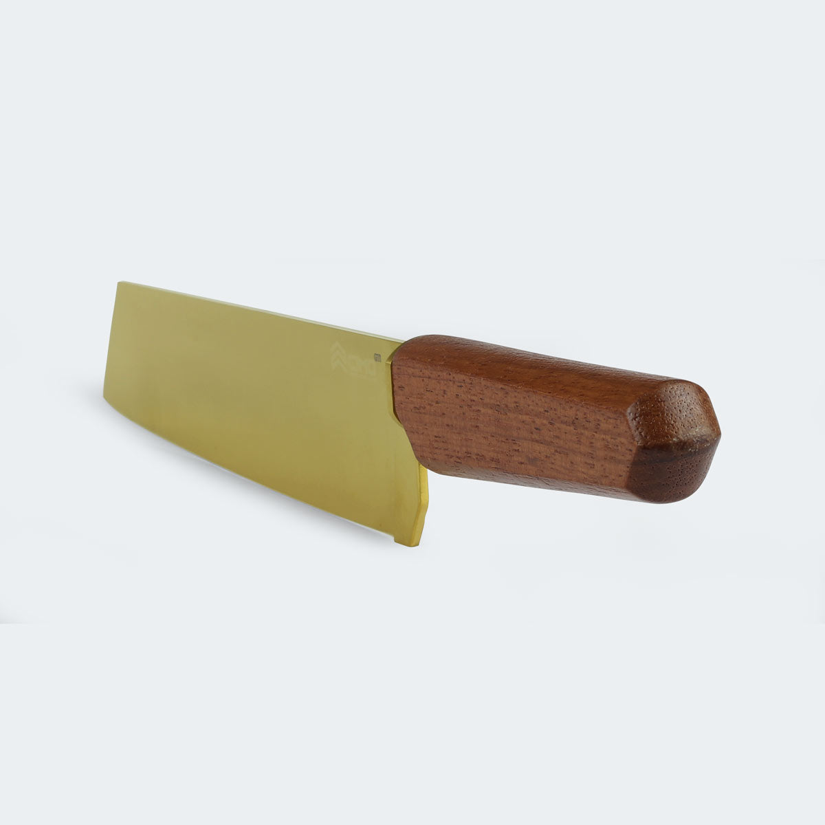 Faca Cimo Oiti Santoku 8” Gold Titanium Cabo Madeira Com Estojo - 3003/8-GTI E