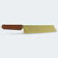 Faca Cimo Oiti Santoku 8” Gold Titanium Cabo Madeira Com Estojo - 3003/8-GTI E