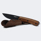 Faca Cimo Ax Borba Carbono 5" Preto Cabo Madeira Com Bainha  - 4041/5 MAD-PT