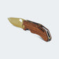 Canivete Cimo Brown Horse Gold Titanium Cabo Madeira Com Clip - BH85-GTI