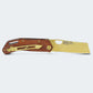 Canivete Cimo Brown Horse Cleaver Gold Titanium Cabo Madeira Com Clip – BH85C-GTI