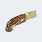 Canivete Cimo Brown Horse Cleaver Gold Titanium Cabo Madeira Com Clip – BH85C-GTI