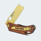 Canivete Cimo Brown Horse Cleaver Gold Titanium Cabo Madeira Com Clip – BH85C-GTI