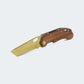 Canivete Cimo Brown Horse Tanto Gold Titanium Cabo Madeira Com Clip – BH85T-GTI
