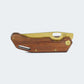 Canivete Cimo Brown Horse Tanto Gold Titanium Cabo Madeira Com Clip – BH85T-GTI