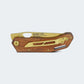 Canivete Cimo Brown Horse Tanto Gold Titanium Cabo Madeira Com Clip – BH85T-GTI