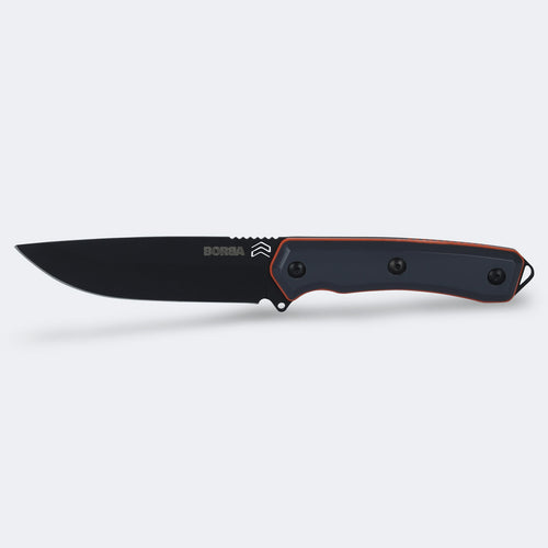 Faca Cimo Ax Borba Carbono 5” Preto Cabo Rigiflex Cyber Com Bainha - 4041/5 RFCY-PT