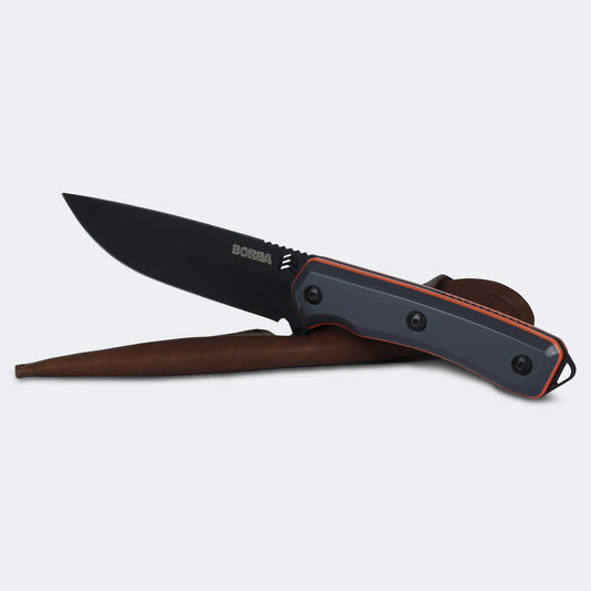 Faca Cimo Ax Borba Carbono 5” Preto Cabo Rigiflex Cyber Com Bainha - 4041/5 RFCY-PT