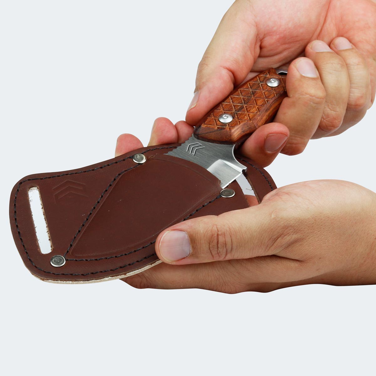 Faca Cimo Braba I Inox Cabo Madeira Com Bainha - BR189-MAD