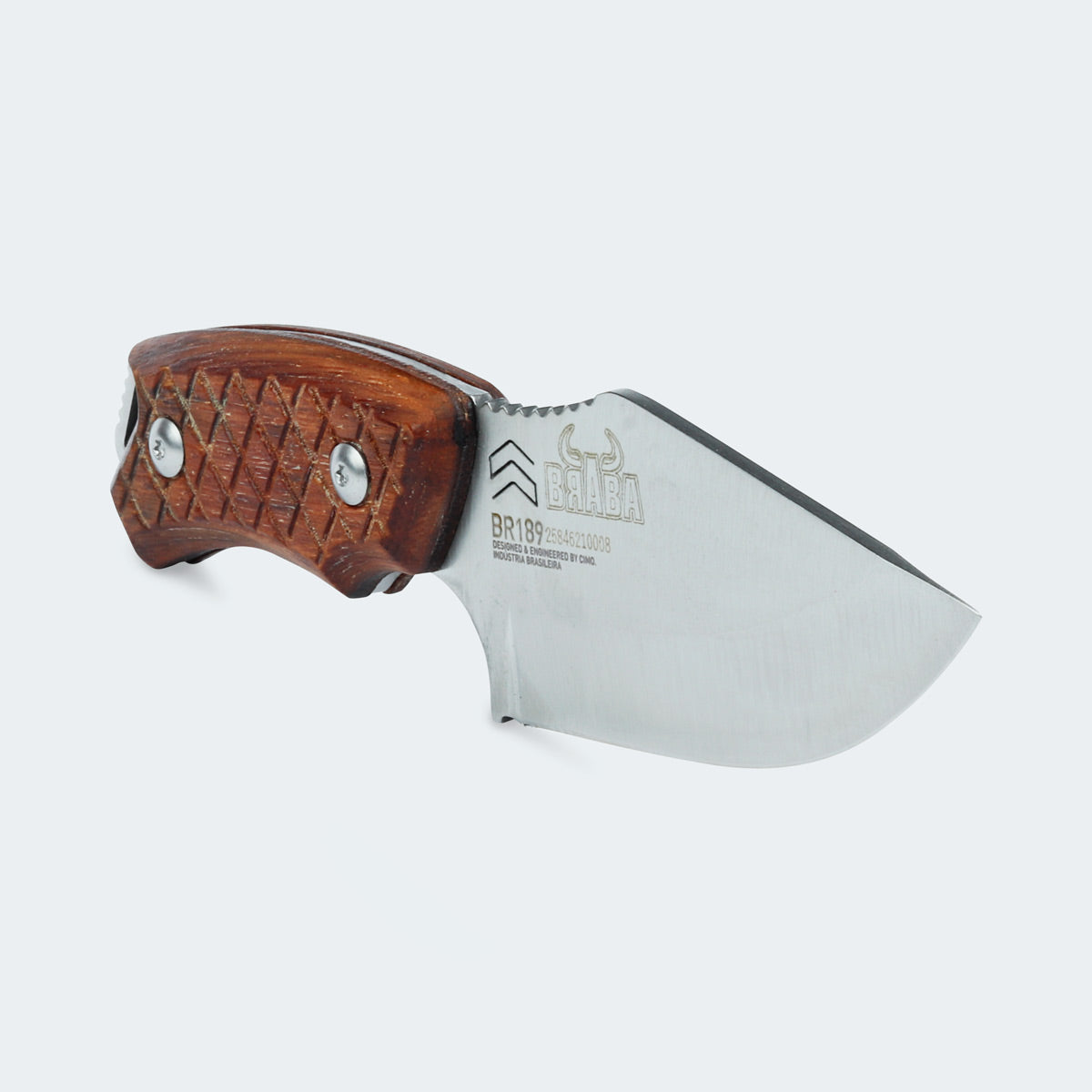 Faca Cimo Braba I Inox Cabo Madeira Com Bainha - BR189-MAD