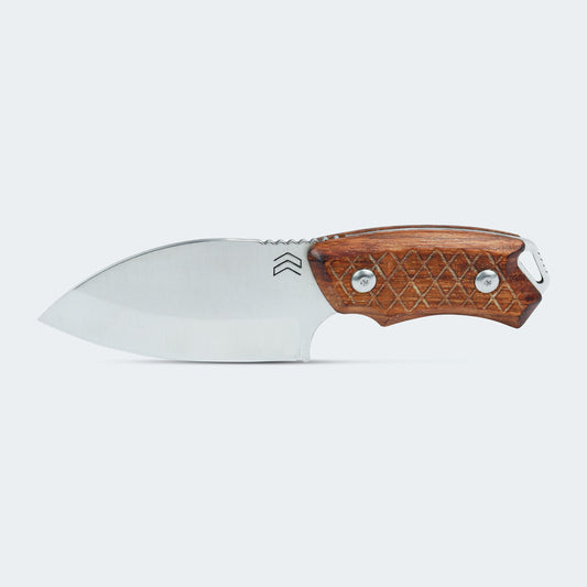 Faca Cimo Braba II Inox Cabo Madeira Com Bainha - BR289-MAD