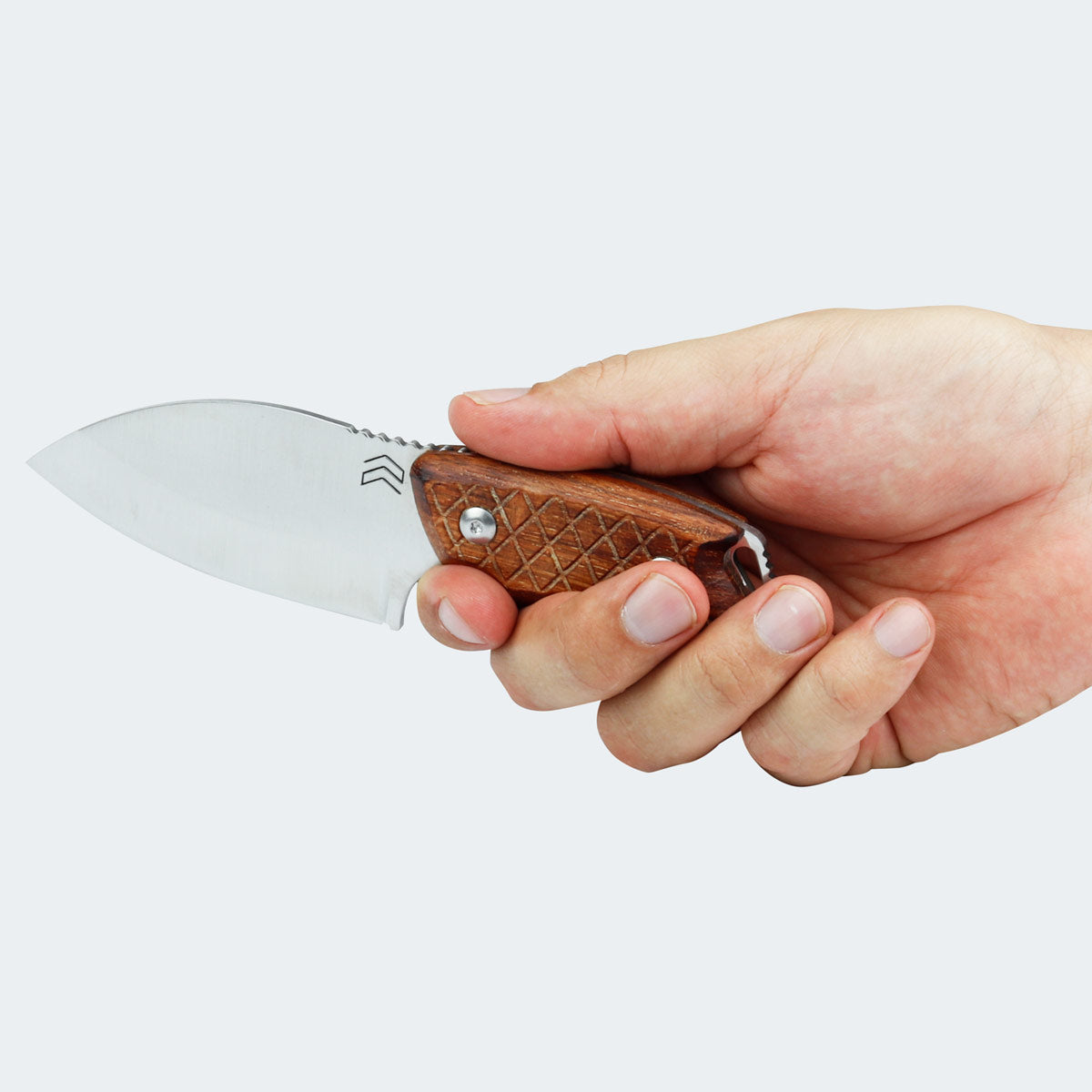 Faca Cimo Braba II Inox Cabo Madeira Com Bainha - BR289-MAD