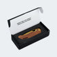 Canivete Cimo Brown Horse Gold Titanium Cabo Madeira Com Clip - BH85-GTI