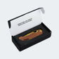 Canivete Cimo Brown Horse Cleaver Gold Titanium Cabo Madeira Com Clip – BH85C-GTI