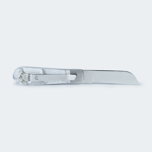 Canivete Cimo Inox Cabo Acrílico Branco Com Clip - 20/3 CLIP