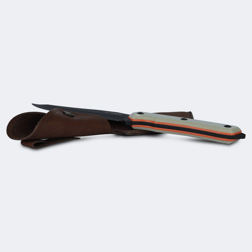 Faca Cimo Ax Cosme Carbono 5” Preto Cabo Rigiflex Coyote Com Bainha - 4042/5 RFCO-PT