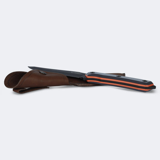 Faca Cimo Ax Cosme Carbono 5” Preto Cabo Rigiflex Cyber Com Bainha - 4042/5 RFCY-PT