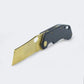 Canivete Cimo Eclipse Cleaver Gold Titanium Fibra Carbono Com Clip - EC85C-GTI