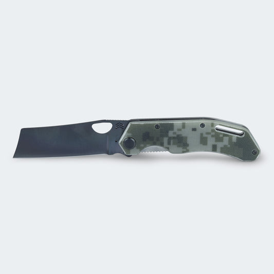 Canivete Cimo Komodo Cleaver Black Titanium Cabo G10 Com Clip - K85C-G10-BTI